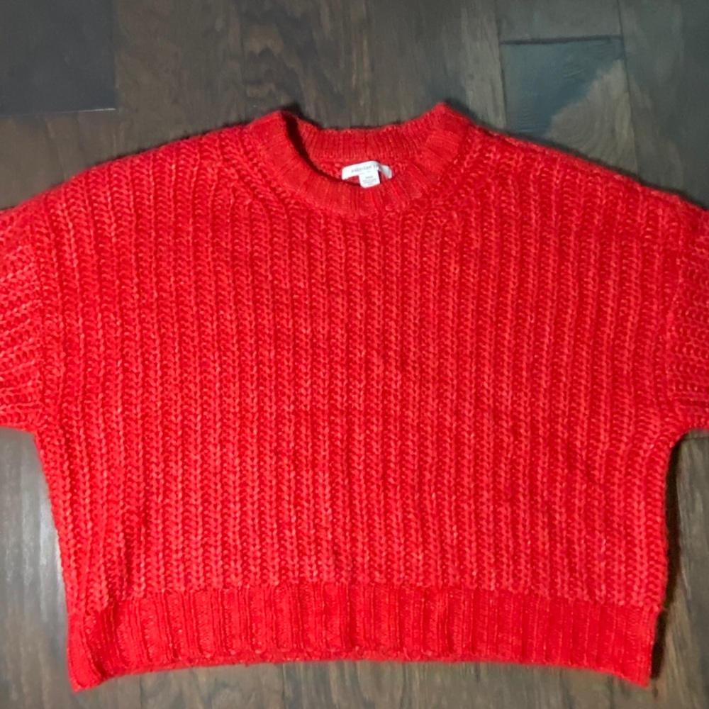 American Eagle Red Chunky Knit Sweater Size Small